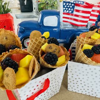Patriotic Fruit Cones